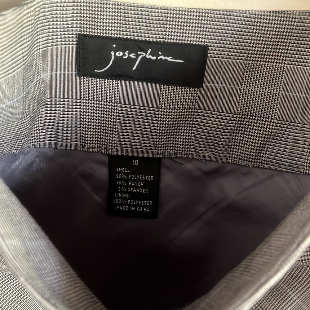 πHPπJosephine Chaus plaid a-line skirt - lined w/side zipper size 10 - Picture 4 of 6